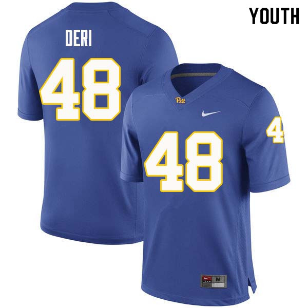 Youth #48 Peyton Deri Pittsburgh Panthers College Football Jerseys Sale-Royal